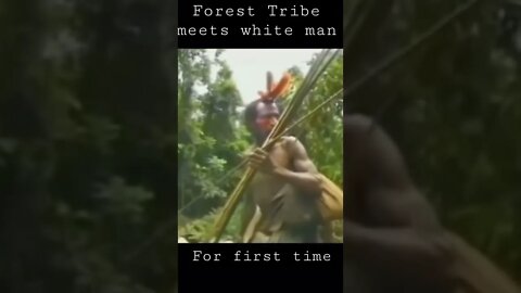 Forest tribe meets white man for first time #shorts #fyp #nightgod333 #unanswereduniverse