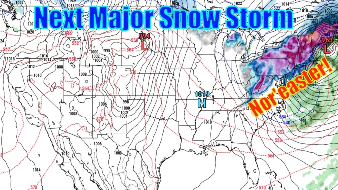 Next Potential Nor'easter Bringing Ice, Damaging Winds & Major Snowfall - The WeatherMan Plus