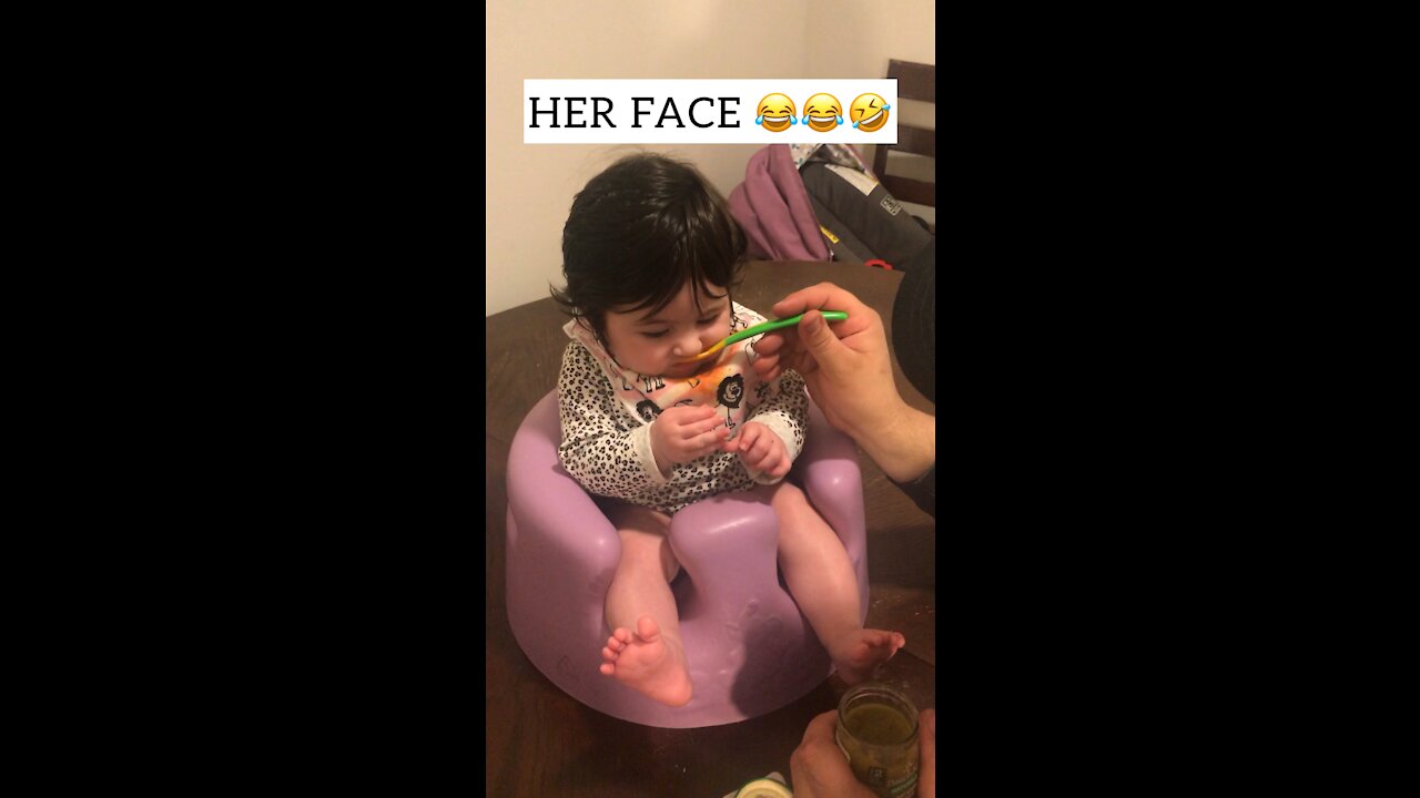 Hilarious Baby Reaction First Time Eating Food