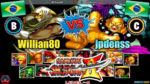 Samurai Shodown II (Willian80 Vs. jpdenss) [Brazil Vs. Brazil]