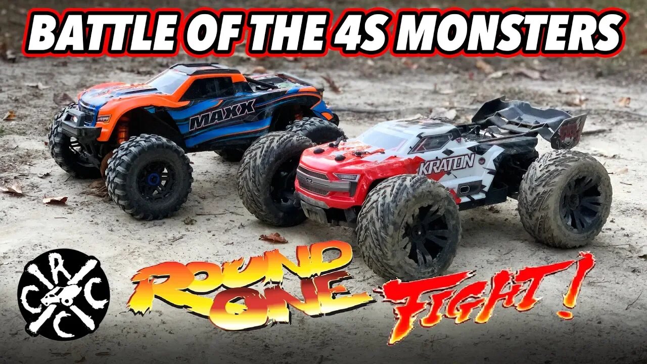 Traxxas Maxx Vs Arrma Kraton 4s: The Battle Of The 4S Monsters - Round 1 Fight