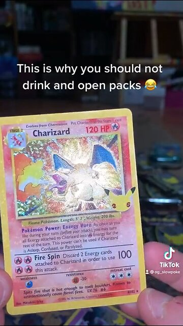 This is why you should not drink & open Pokémon cards