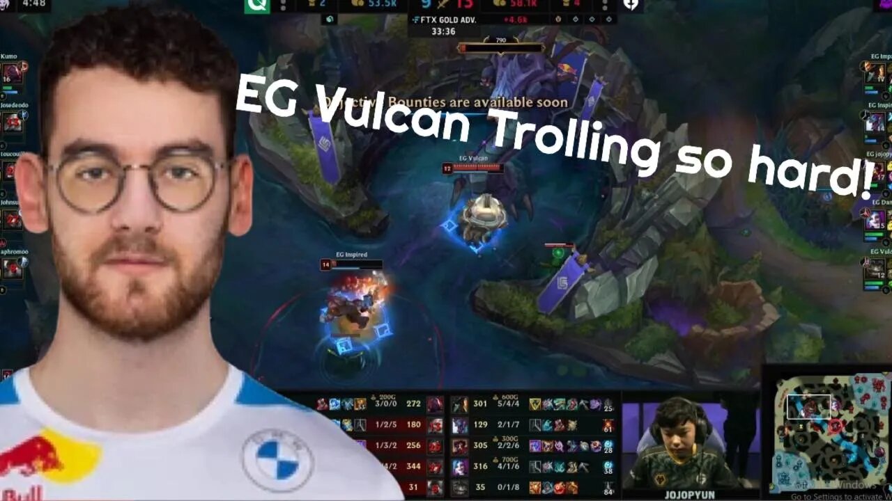 EG Vulcan trolling in a LCS game! LOL!