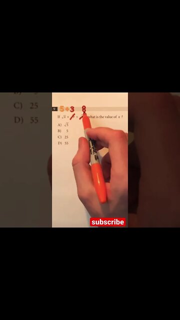 square root equation SAT math