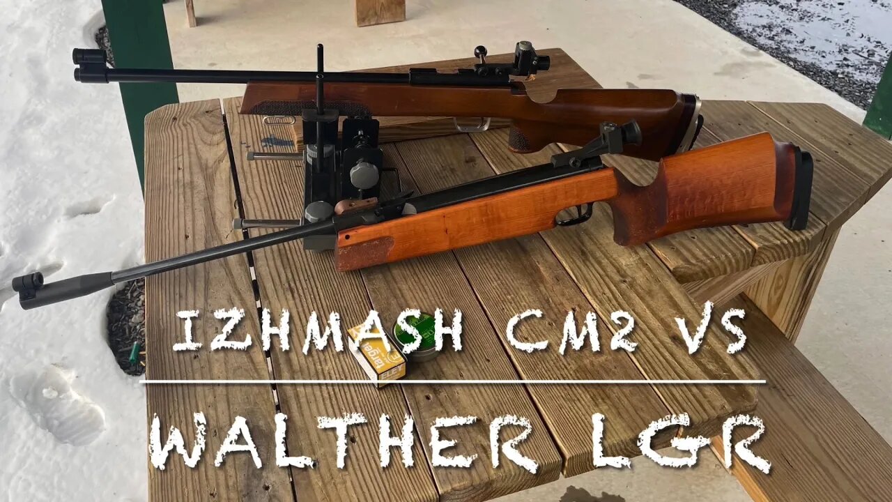 Head to head CHALLENGE Izhmash CM2 22lr target rifle vs. Walther LGR .177 pellet target rifle 25yds