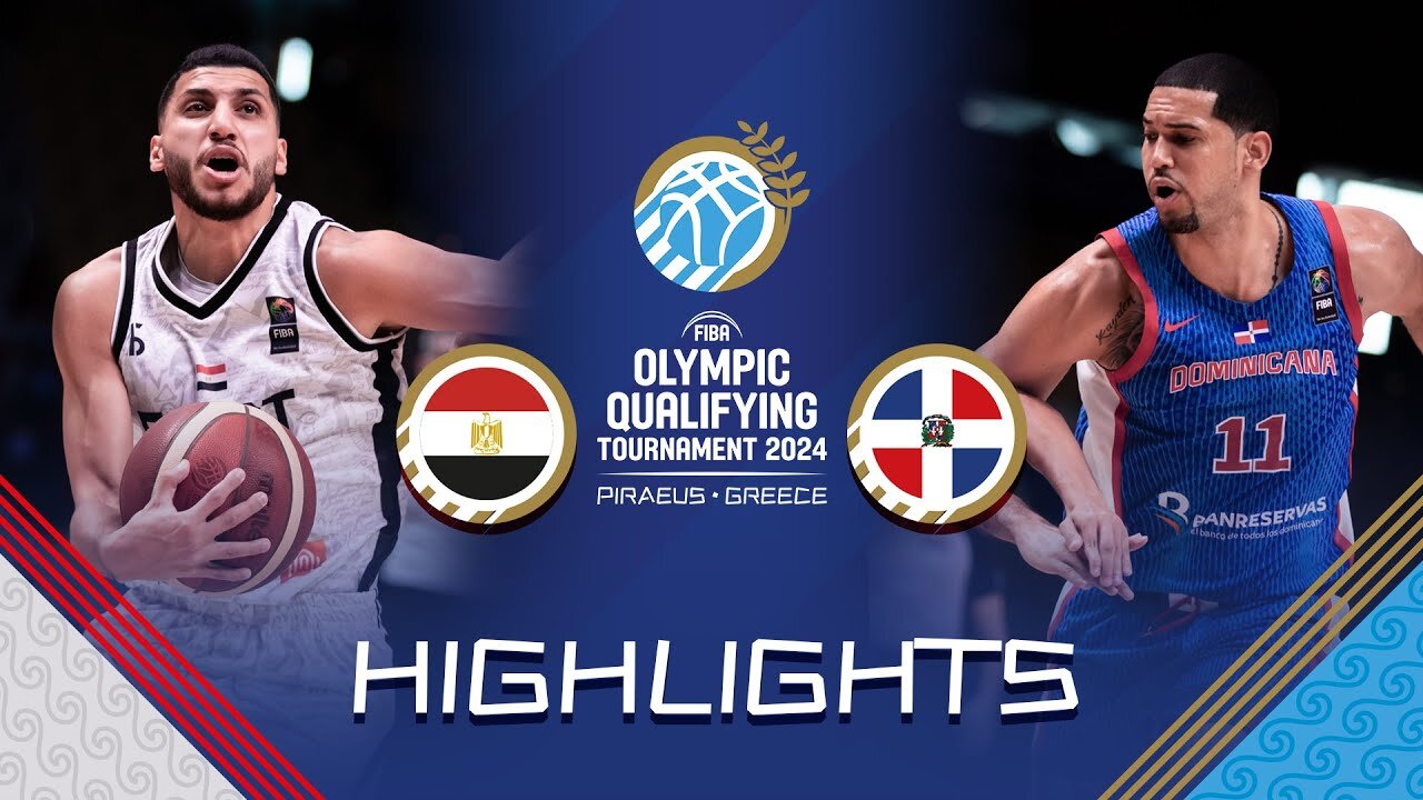 Egypt 🇪🇬 vs Dominican Republic 🇩🇴 - Highlights - FIBA OQT 2024 Greece