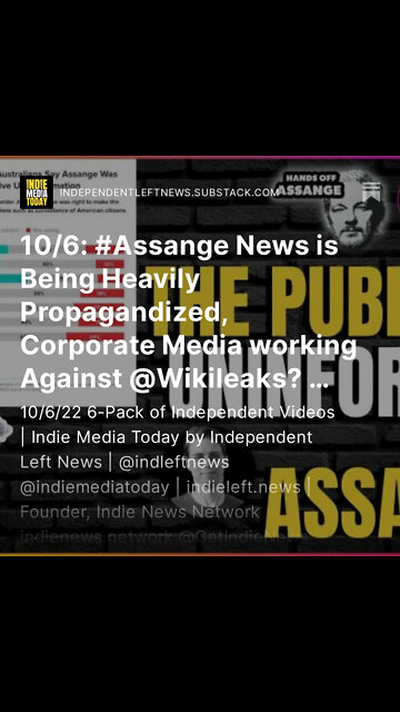 10/6: #Assange News Being Heavily Propagandized | Biden Is AFRAID to Answer: Who Blew Up #NordStream