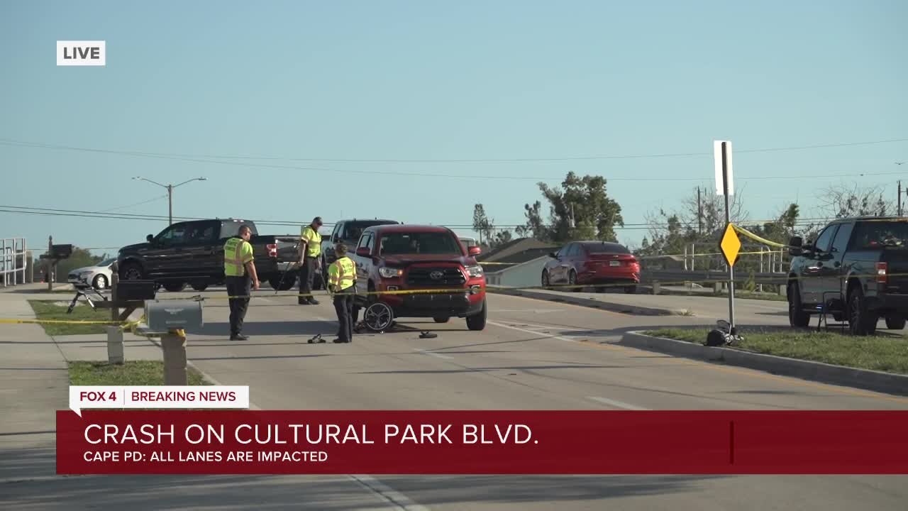 Vehicle vs. bicycle crash on Cultural Park Blvd.