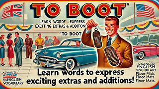 Vocabulary and Pronunciation "TO BOOT" Advanced English