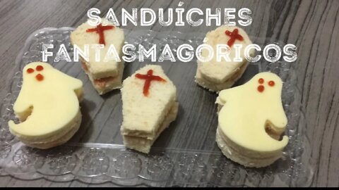 Sanduíches Fantasmagóricos - Receitas para Halloween - Semana Especial !!