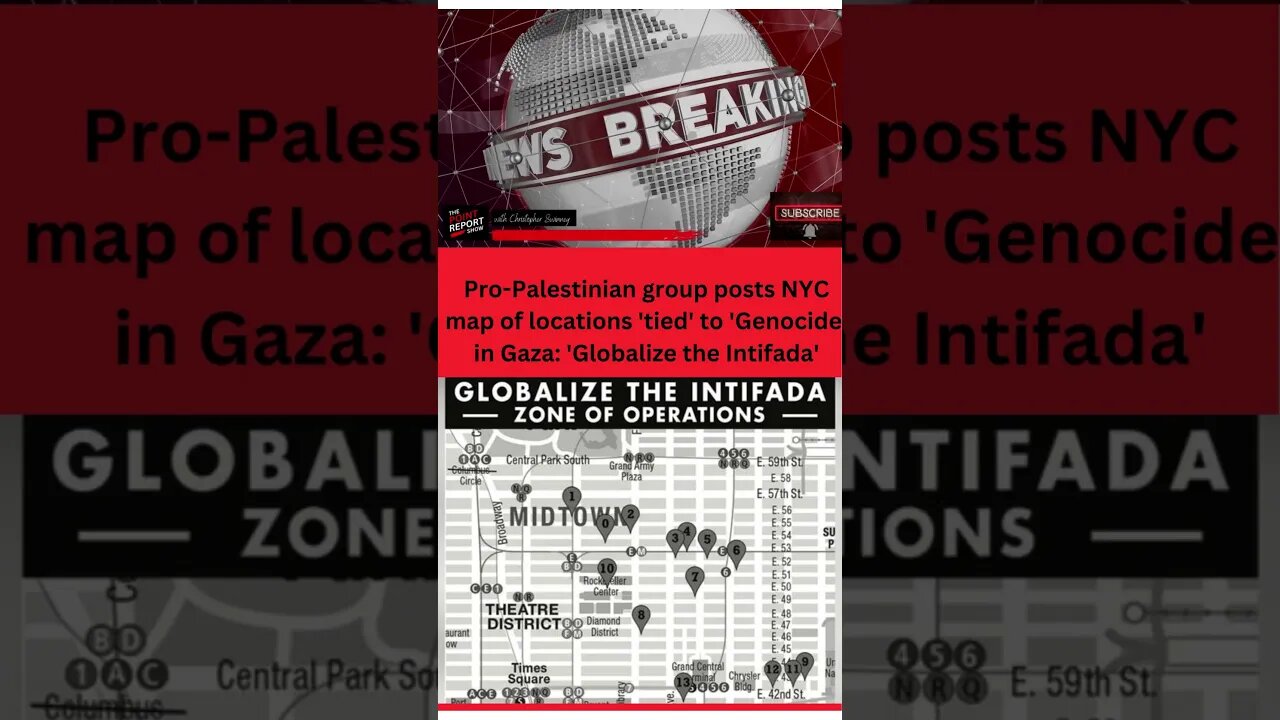 Pro Palestinian group posts NYC map of locations 'tied' to 'Genocide' in Gaza 'Globalize the Intifad
