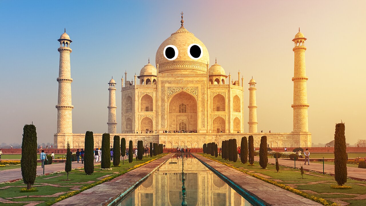 The Taj Mahal Was Once Disguised As A Pile Of Wood