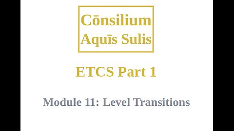 ETCS Part 1 Module 11 (English)