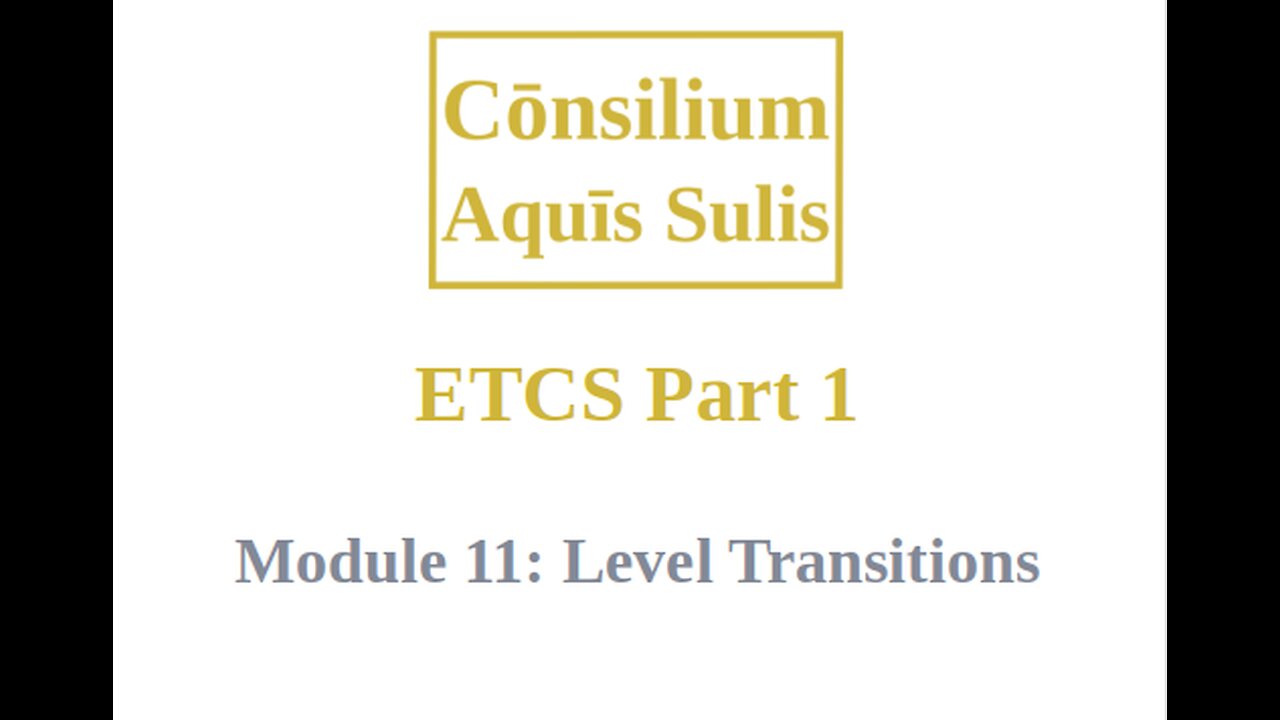 ETCS Part 1 Module 11 (English)