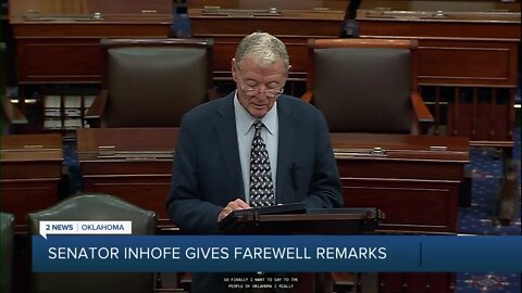 Sen. Jim Inhofe gives farewell speech to fellow senators