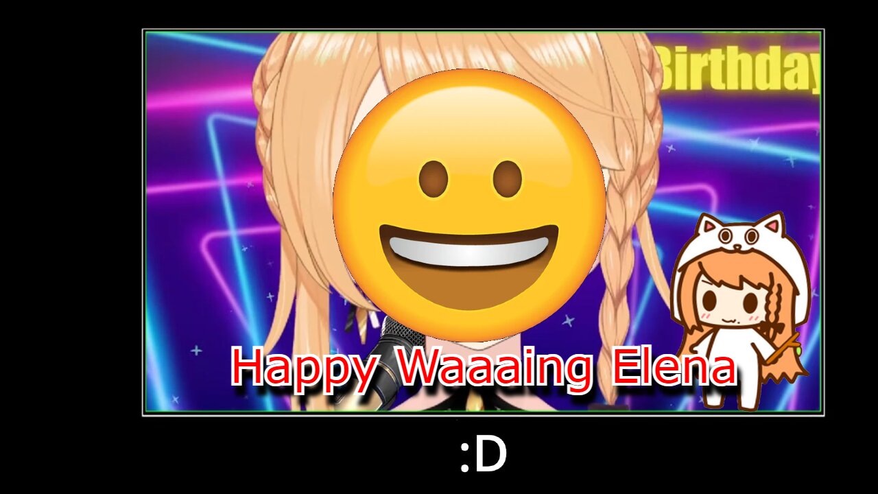 vtuber Elena Yunagi Happy face & waaa