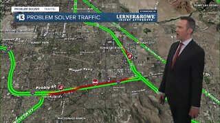 Traffic issues across the valley on Tuesday