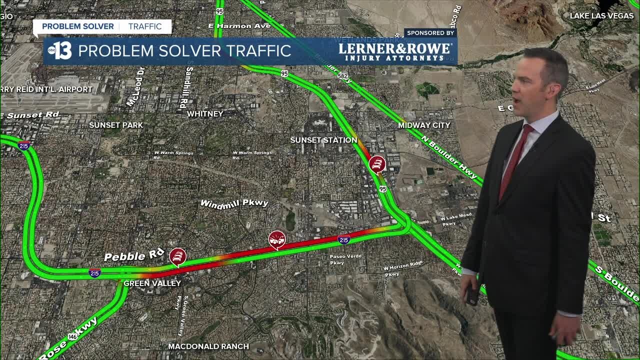 Traffic issues across the valley on Tuesday