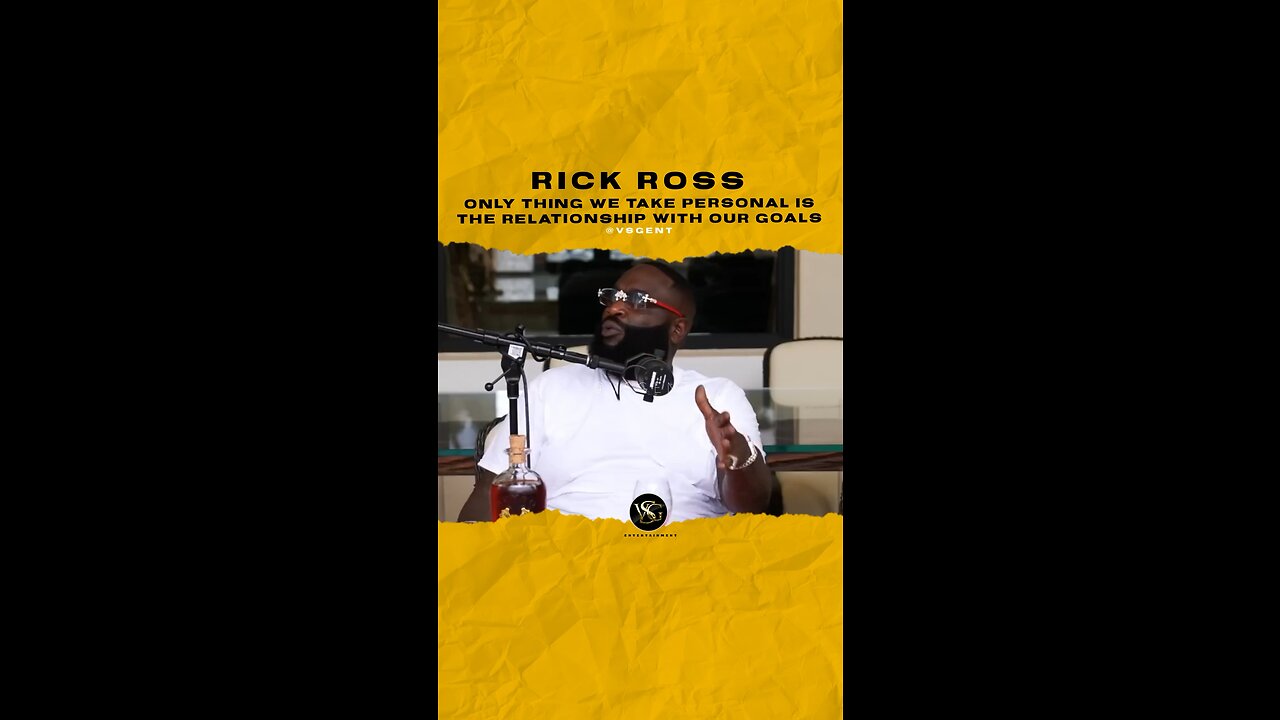 #rickross Only thing we take personal is the relationship with our goals. 🎥 @beyondthechair_