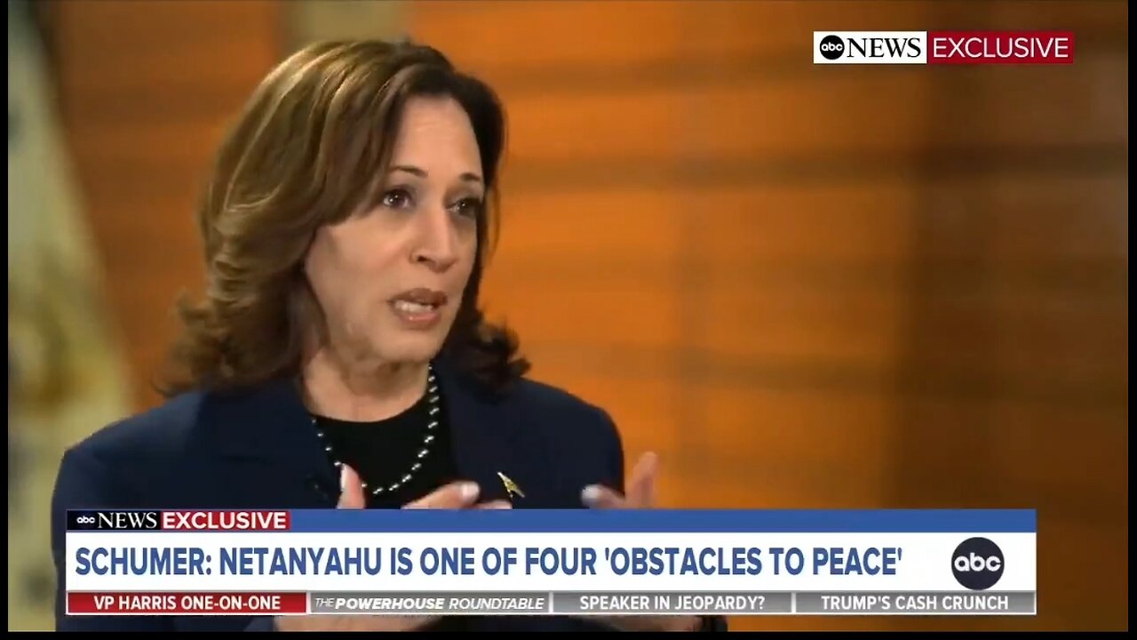 Kamala Won't Say If She Believes That Netanyahu Is An Obstacle To Peace