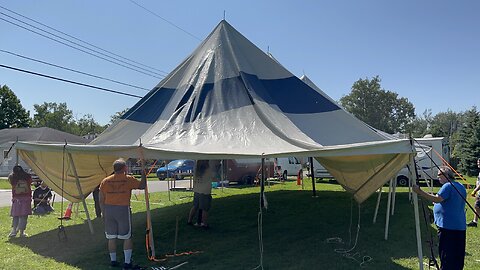 Putting Up a Revival Tent