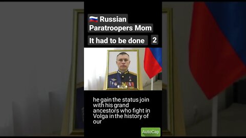 Sacrificed Russian Paratrooper mom Eulogy