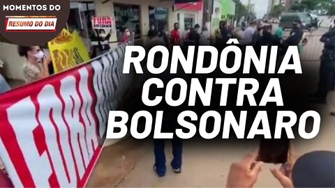 Protesto contra Bolsonaro durante ida a Porto Velho | Momentos