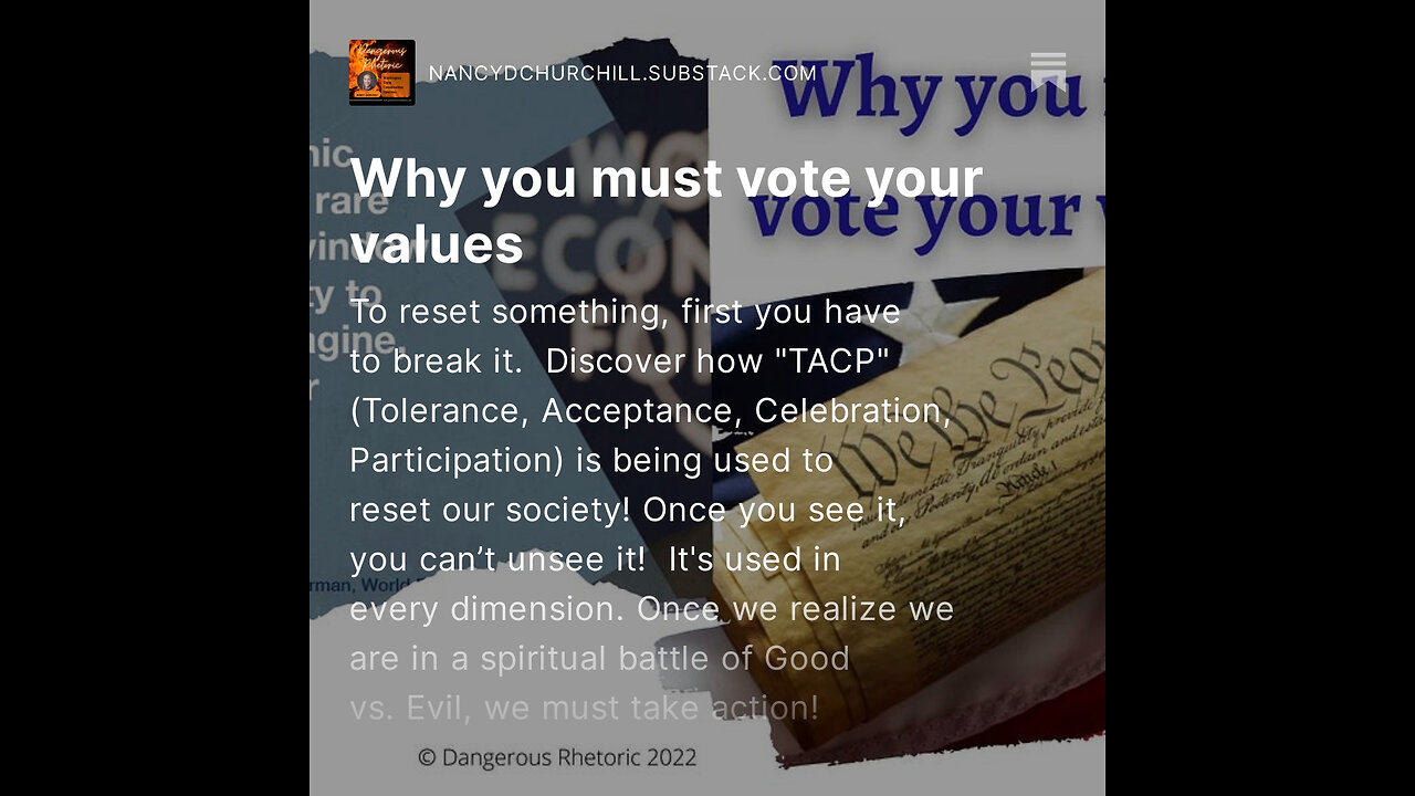 To Reset it, first you must Break it (Vote your Values Clip1)