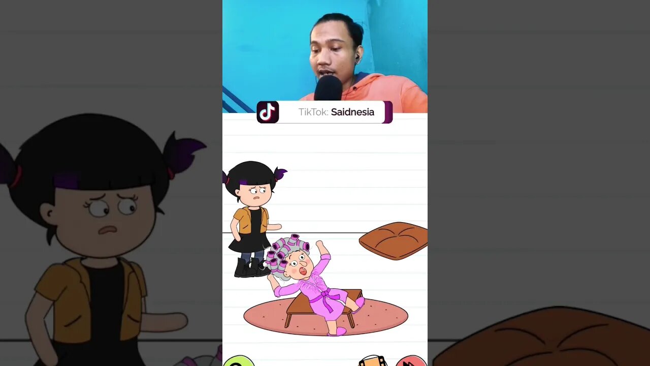 Jaga nenek Ami tidur 😴| Brain test 4 level 35 #saidnesia #game #shorts