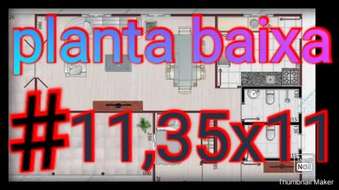 planta baixa 11,35x11
