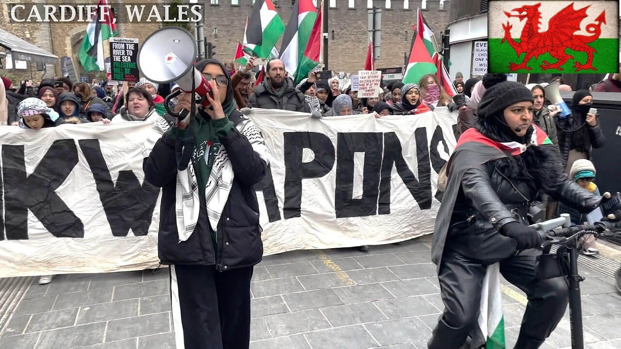 Pro-PS Protesters, St. Mary Street Cardiff☮️