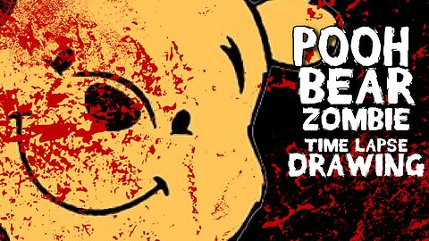 Winnie the Pooh Zombie Time Lapse Drawing