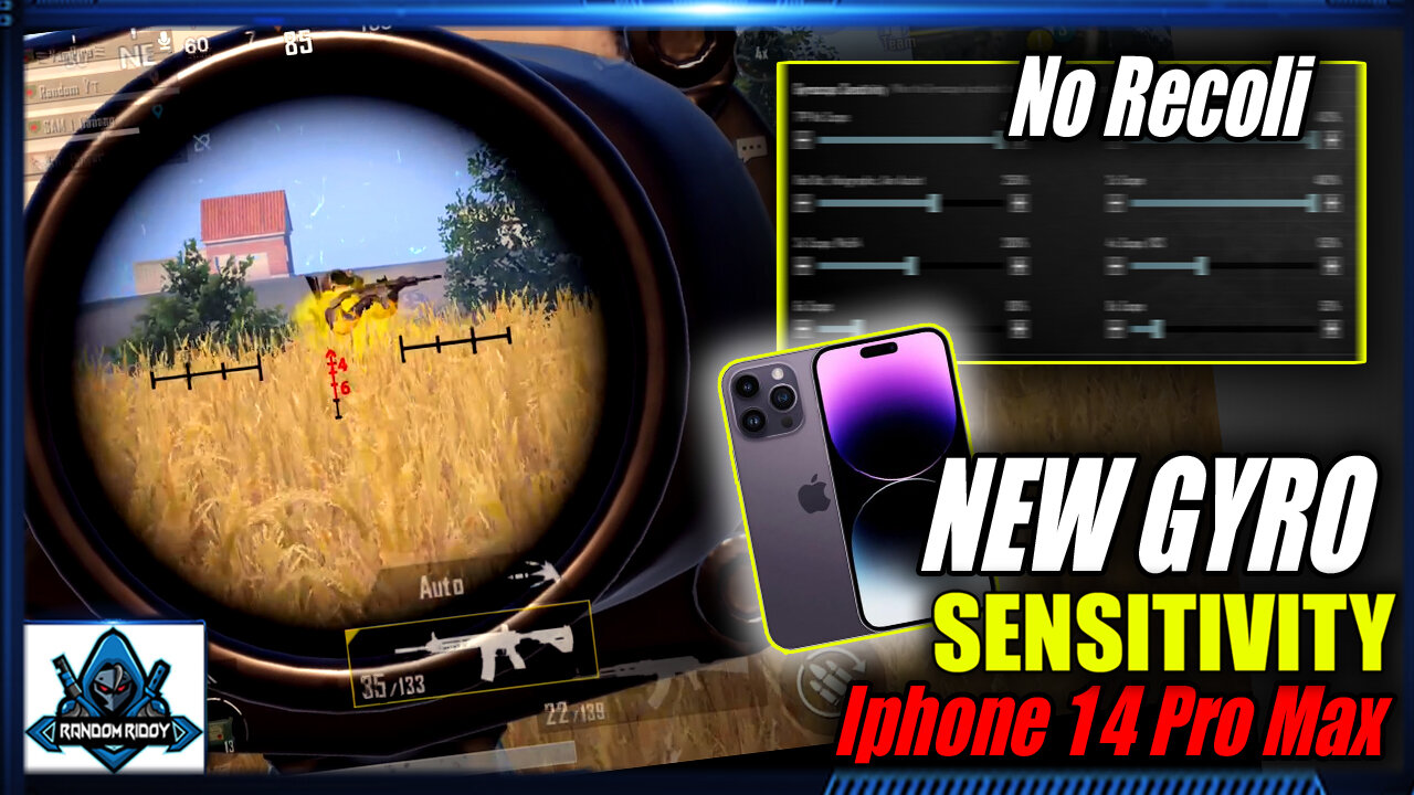 NEW GYRO SENSITIVITY FOR IPHONE 14 Pro Max | PUBG Mobile