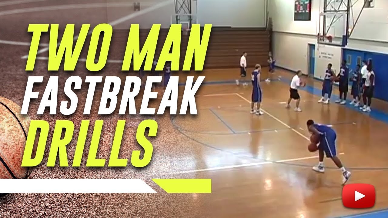 Basketball Fast Break Offense - Two Man Drills - Coach Morgan Wootten and Joe Wootten