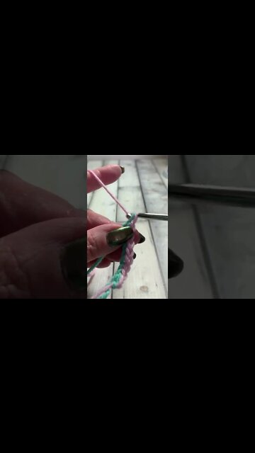 Crochet Two Color I-cord For Beginners #shorts