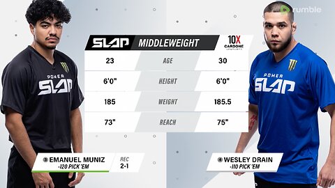 Power Slap 1: Emanuel Muniz vs Wesley Drain | Prelims