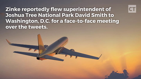 Zinke Flies Park Dir. to DC Over Climate Change Tweet