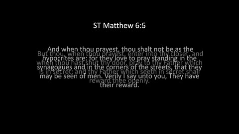 ST Matthew Chapter 6