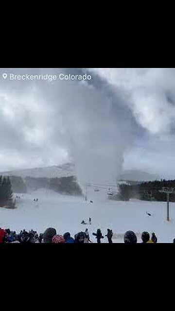 Strong winds create 'snownado' at Colorado ski resort