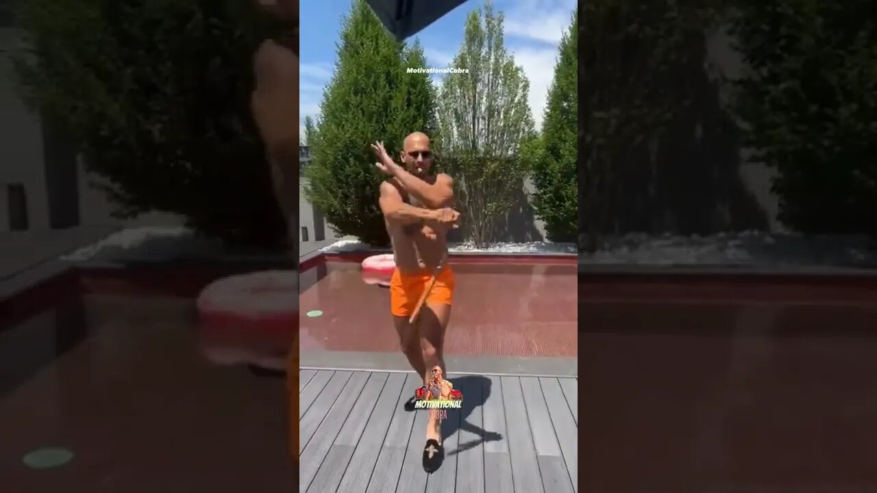 Andrew Tate Training With Nunchucks In His Multi Millionaire Mansion 😲 #shorts