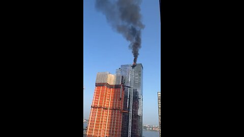 In a startling development, a crane in Manhattan ignited and underwent a partial collapse.