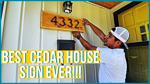 Best Cedar House Number Sign!!! | EASY DIY HOUSE NUMBER SIGN - 2 Hour Wood Project