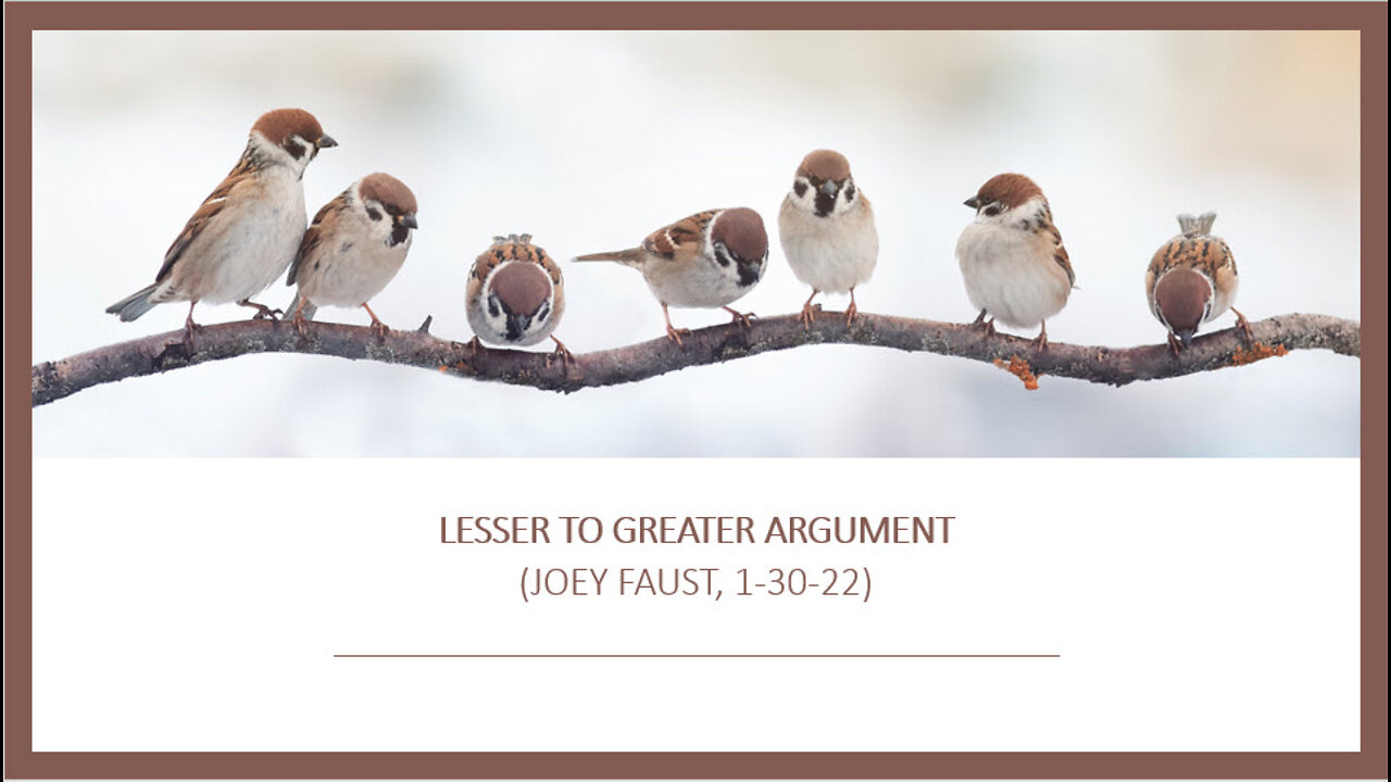 Lesser to Greater Argument