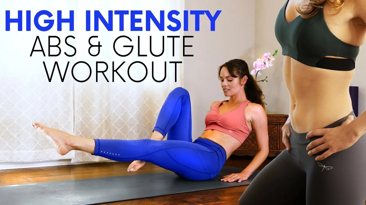 HIIT 🔥 Fat Burning Belly Workout, ABS & Glute Muscle Building | No Equipment