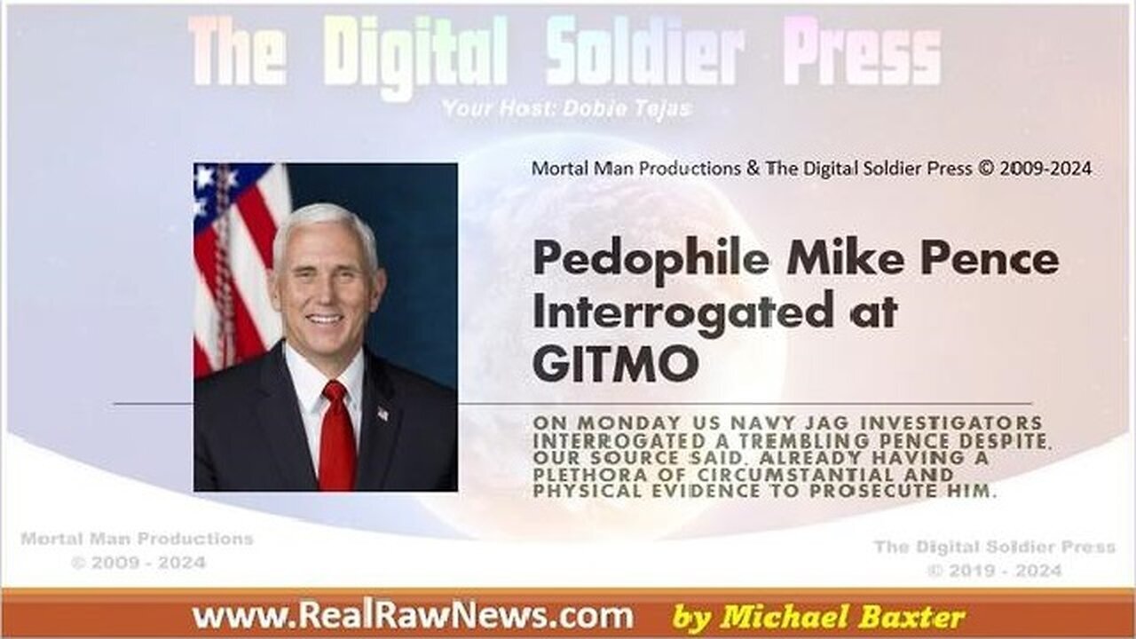 Breaking: Pedophile Mike Pence Interrogated At GITMO!!! - Dec 6.