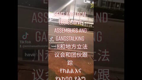Gang-stalking in Action : The TikTok Edition on YouTube : The Legislative Catastrophe
