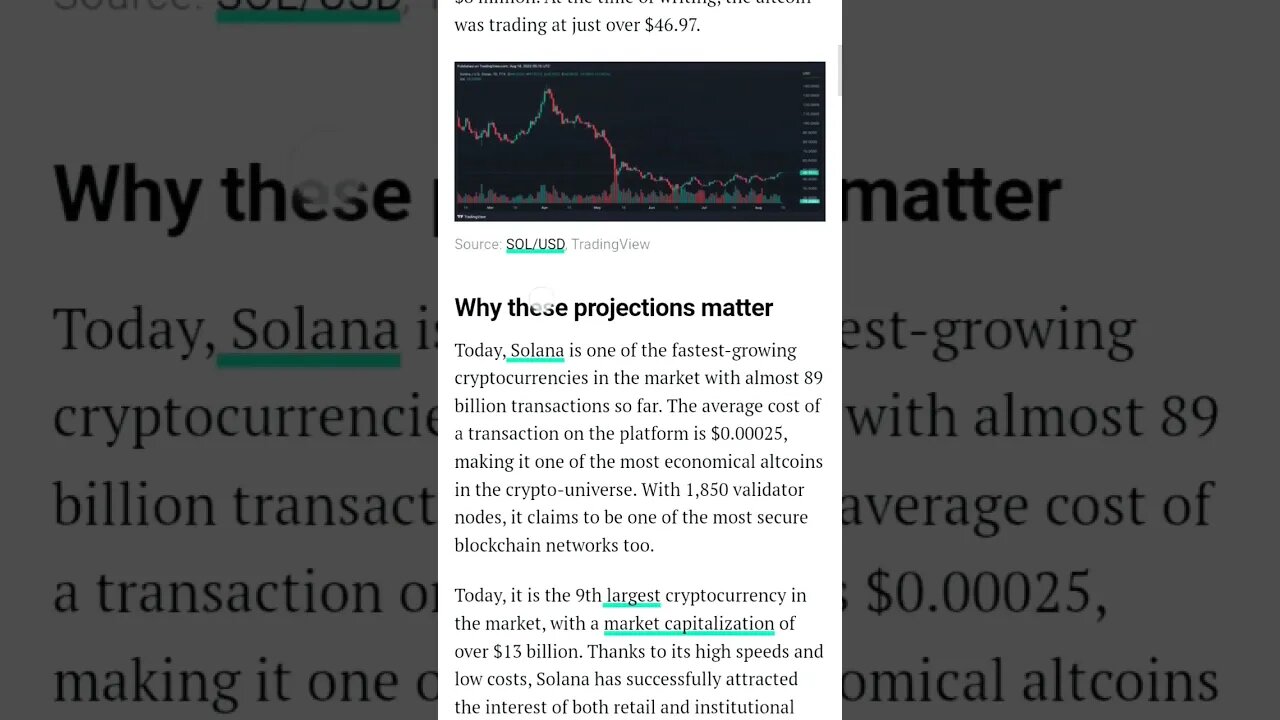 SOLANA 2030 PRICE PREDICTION #solana #solanapriceprediction #solanaprice #solananews #cryptonews