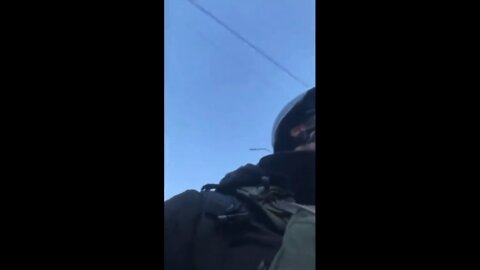 Missile￼ flies over the head of Australian journalists in the Ukraine