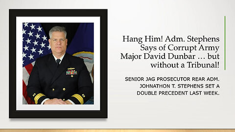 Hang Him! JAG Says of Corrupt Army Major