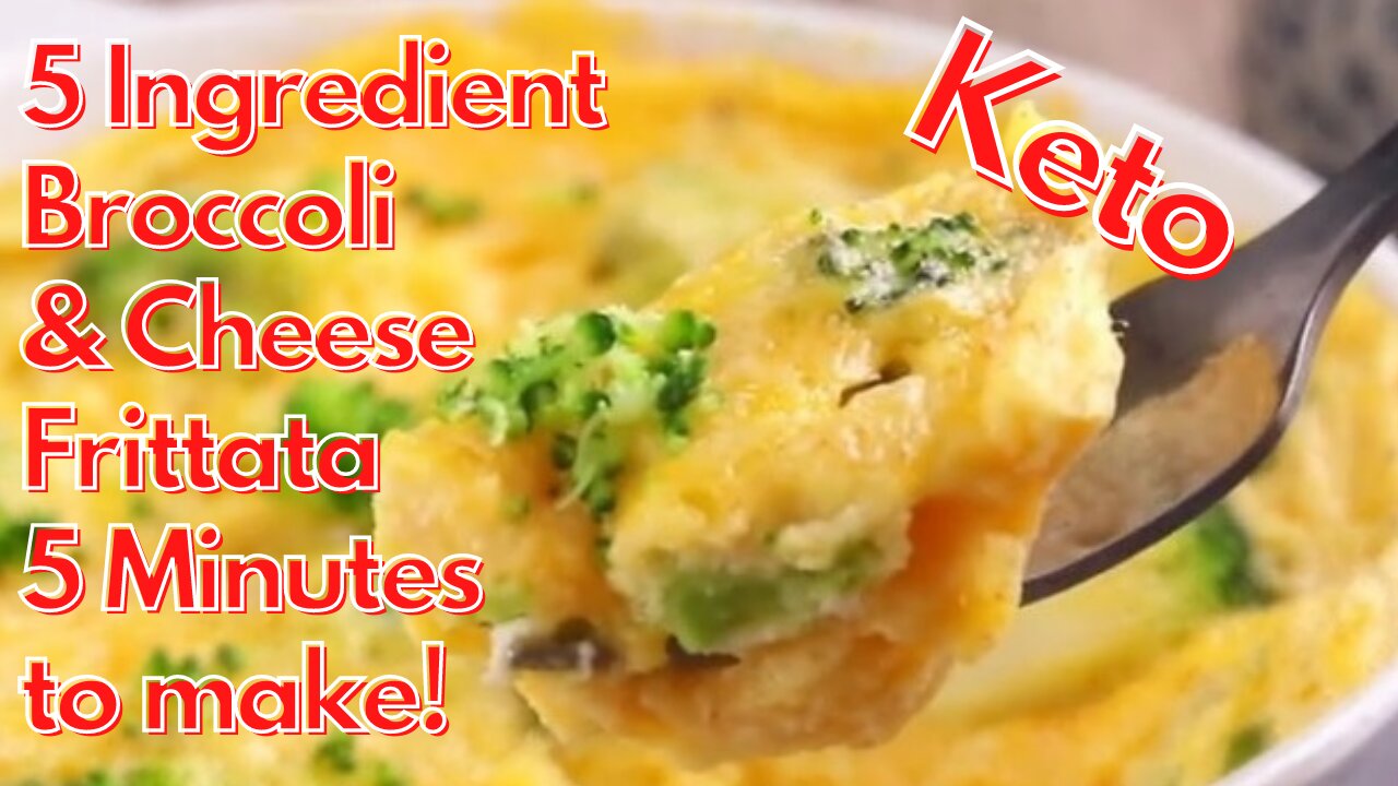 5 Ingredient Keto Broccoli and Cheese Fritatta 5 Minuts to Make